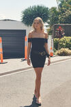 Luxe Off Shoulder Dress, BLACK - alternate image 5