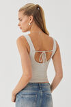 Luxe Backless Tank, COOL BEIGE - alternate image 1