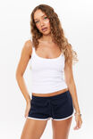 Ayla Sweat Short, NIGHT NAVY/WHITE - alternate image 2