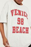 Camryn Oversized Printed T Shirt, LIGHT GREY MARLE/VENICE BEACH 98