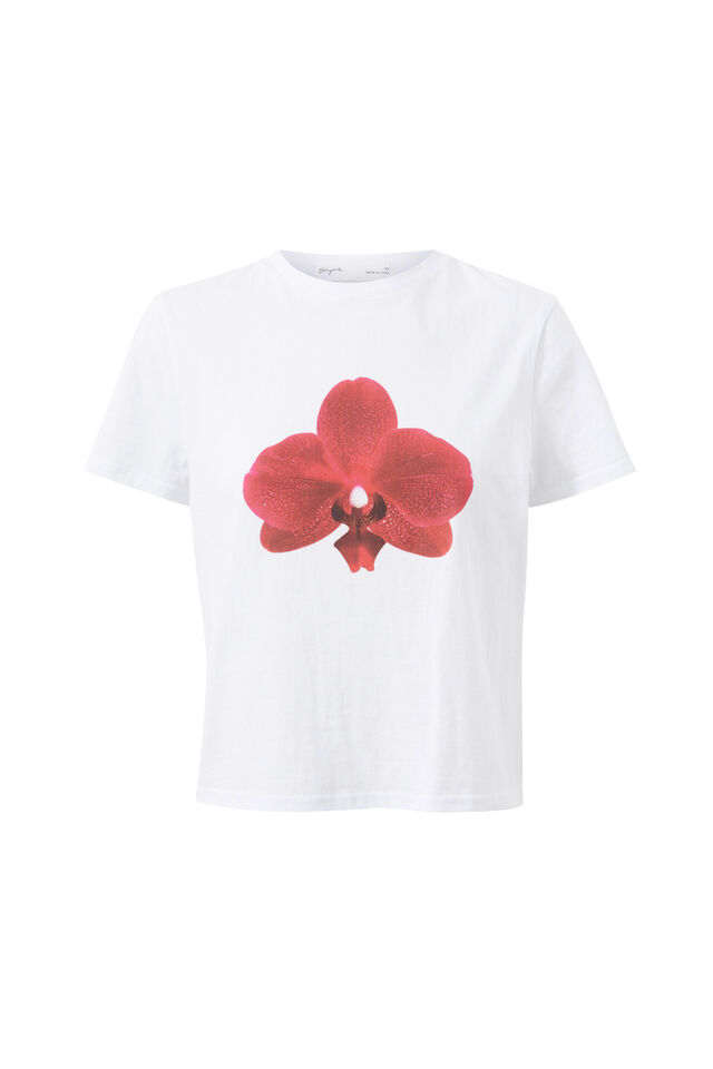 Orchid Graphic Tee, WHITE/ORCHID