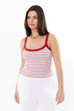 Riri Scoop Neck Tank, RED STRIPE - alternate image 1