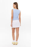 Luxe Open Neck Top, BLUEBERRY CREAM - alternate image 3