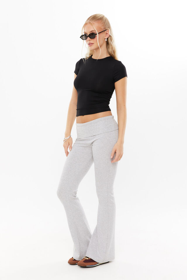 Luxe Longline Tee, BLACK