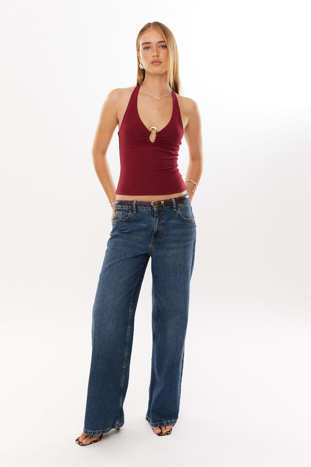 Soft Andi Halter Top, CHERRY RIPE
