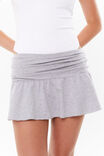 Posey Ruched Mini Skirt, GREY MARLE - alternate image 4