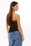 Sara Strapless Mesh Top, BLACK - alternate image 3