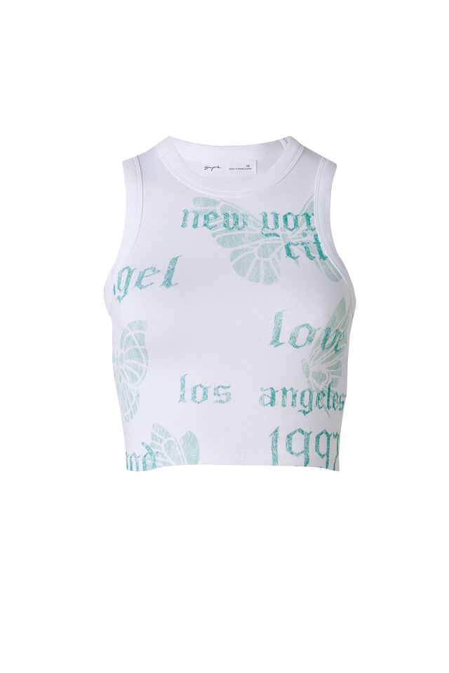 Coco Graphic Tank, WHITE/BUTTERFLY LOVE