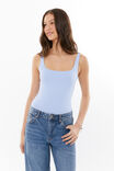 Luxe Square Scoop Bodysuit, BLUEBERRY CREAM - alternate image 1