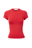 Luxe Longline Tee, LIPSTICK RED - alternate image 6