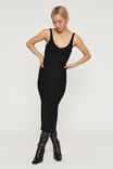 Millie Knit Midi Dress, BLACK