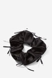 Single Scrunchie, BLACK/SATIN BOWS - alternate image 1