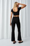Carrie Stretch Flare Pant, BLACK