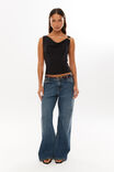 Soft Demi Cowl Neck Top, BLACK - alternate image 5