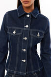 Maddi Fitted Denim Jacket, INDIGO - alternate image 4