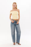 Soft Charlie Ruched Top, BANANA YELLOW - alternate image 2