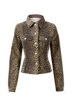 Maddi Fitted Denim Jacket, TYRA CHEETAH BROWN - alternate image 6