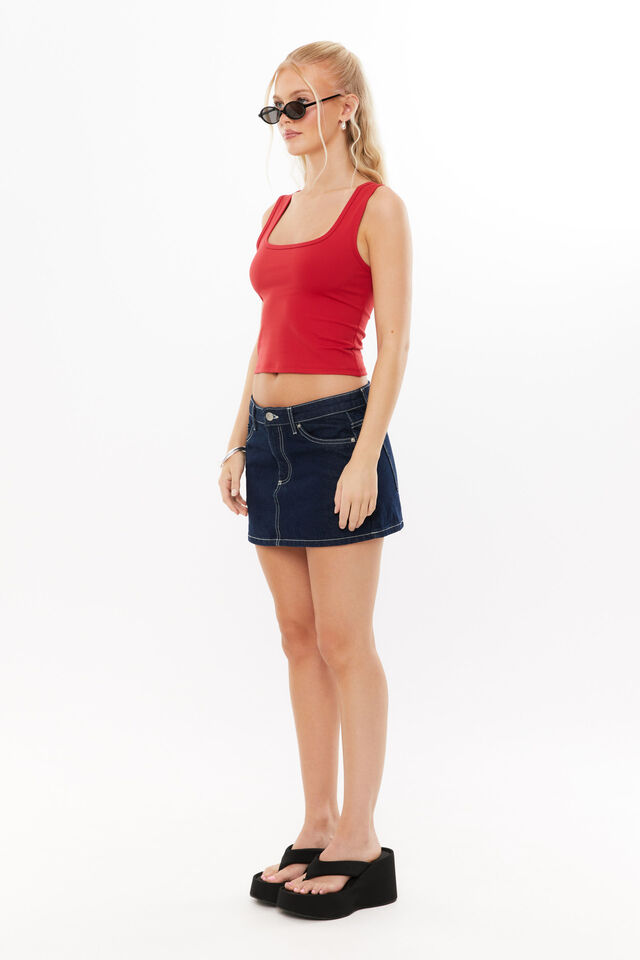 Kirra Scoop Tank, LIPSTICK RED