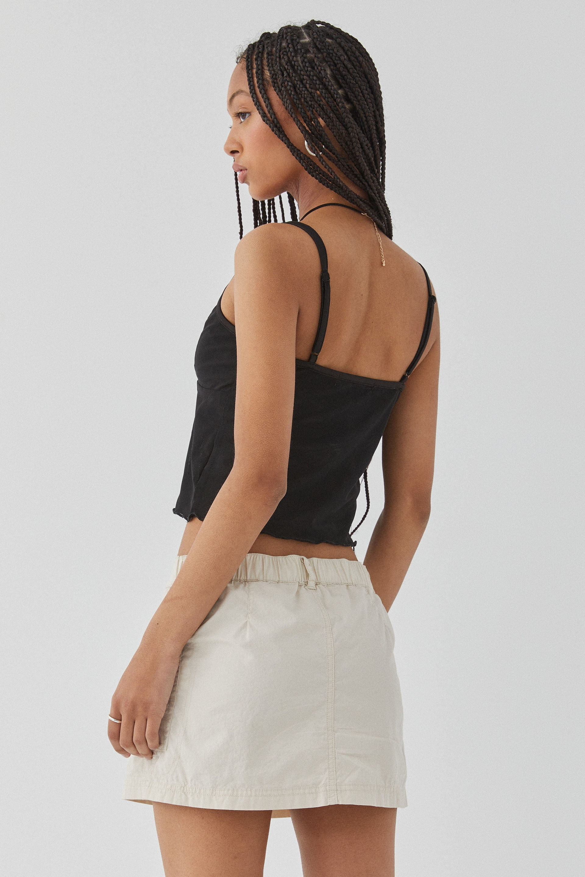 Beige overall skirt online