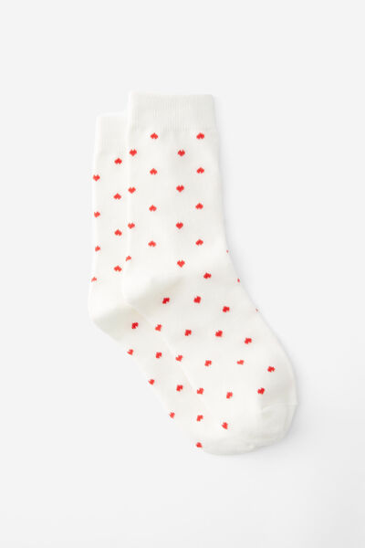 Sock Pack, MICRO HEART/RED