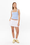 Luxe Open Neck Top, BLUEBERRY CREAM - alternate image 5