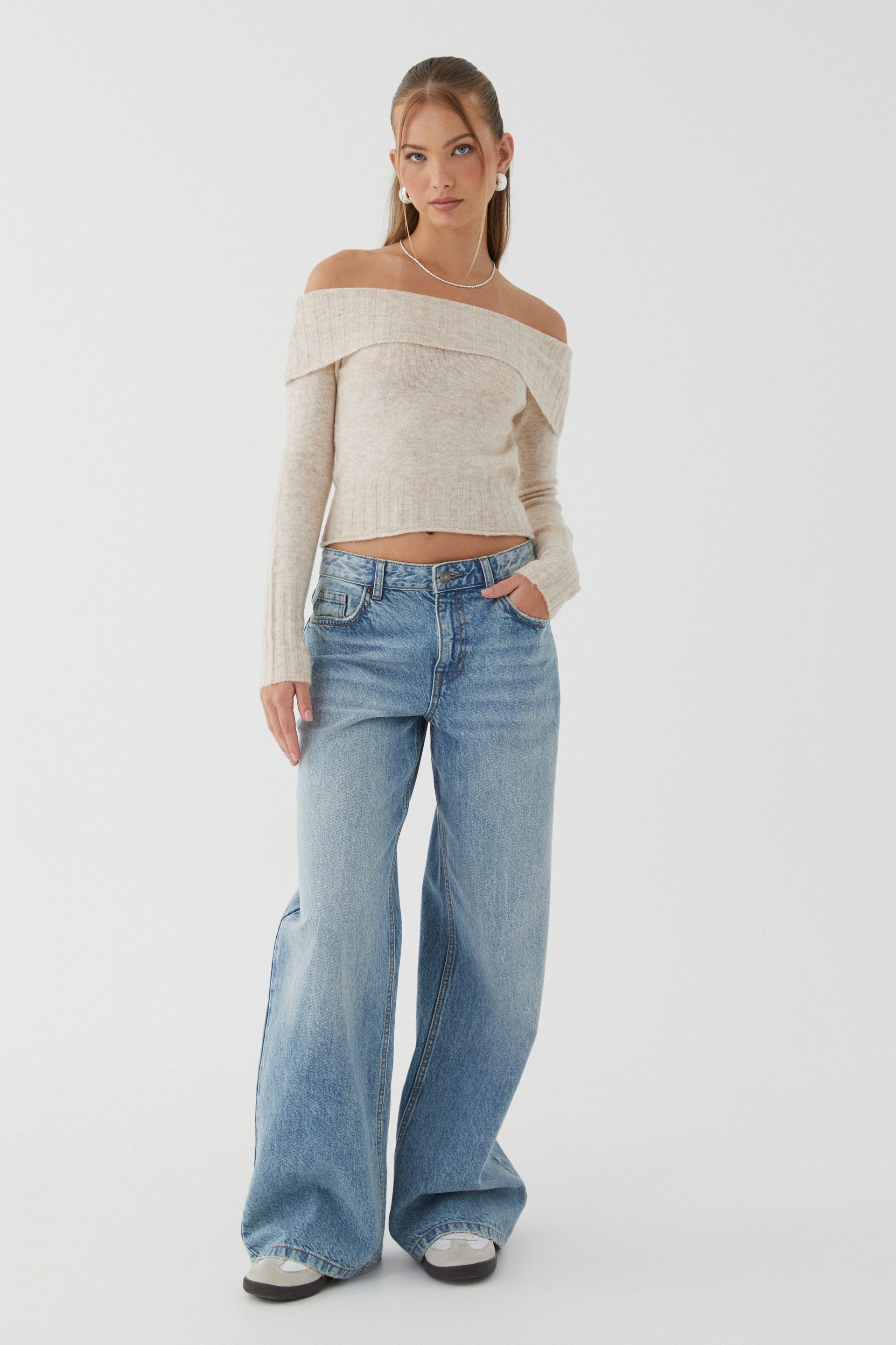Frankie Fold Back Knit Jumper