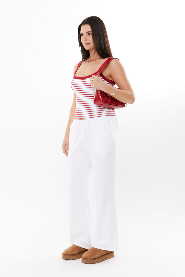 Riri Scoop Neck Tank, RED STRIPE