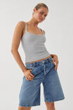 Dad Denim Jort, VACAY BLUE - alternate image 2