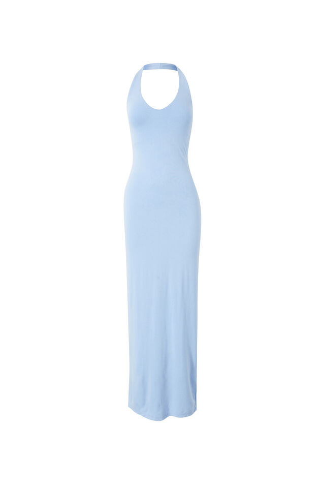 Soft Halter Maxi Dress, BLUEBERRY CREAM