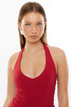 Luxe Halter Top, LIPSTICK RED - alternate image 4