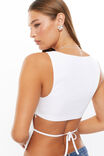 Olympia Backless Tank, WHITE - alternate image 2