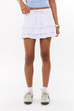 Elena Jersey Frill Mini Skirt, WHITE - alternate image 2