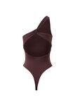 Luxe Jessica One Shoulder Bodysuit, CHOC CHERRY - alternate image 7