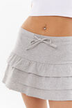 Elena Jersey Frill Mini Skirt, GREY MARLE - alternate image 4