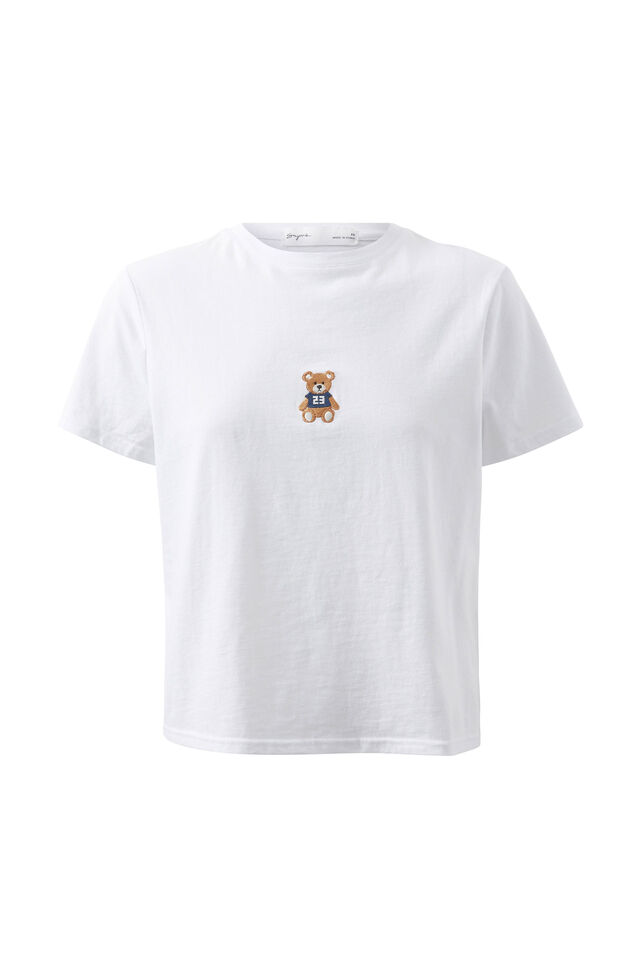 Teddy Graphic Tee, WHITE/TEDDY