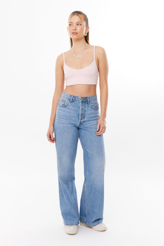 Luxe Micro Crop Top, GRAPEFRUIT PINK