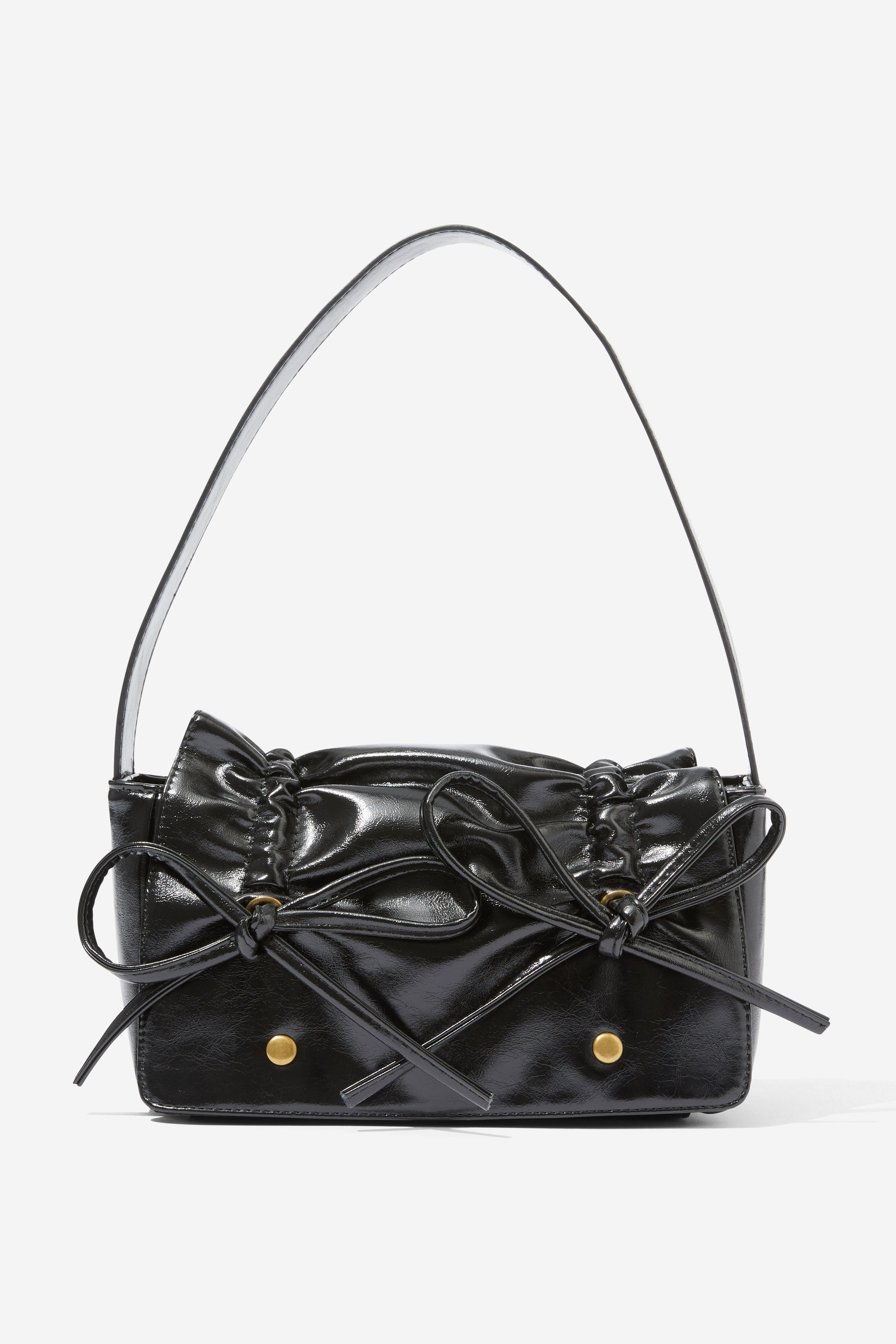Black bow handbag top