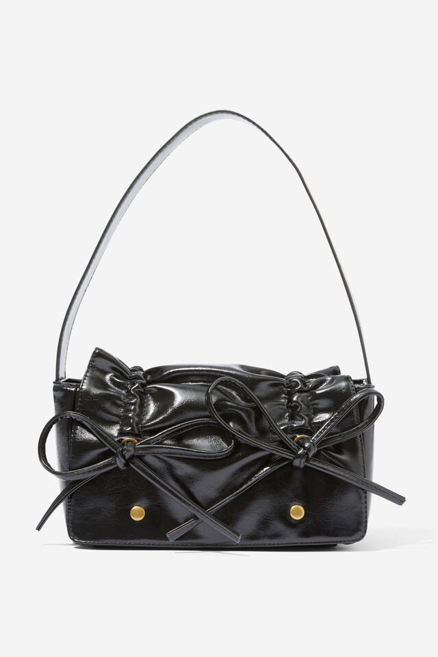 Blaire Bow Bag, BLACK