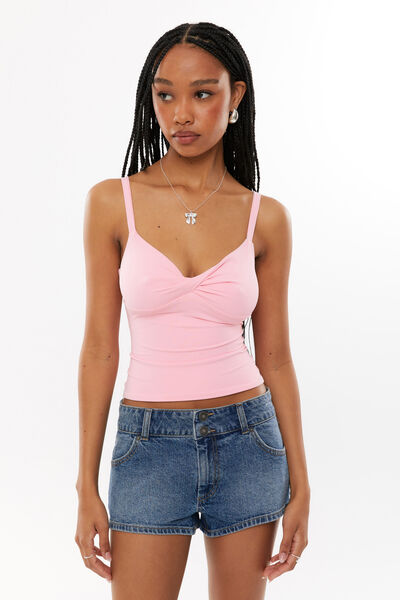 Luxe Twist Front Cami, PINK LEMONADE