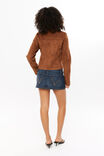 Hailey Faux Suede Jacket, BRUNETTE BROWN - alternate image 3