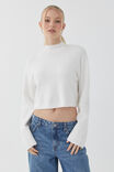 Marley Mock Neck Knit Jumper, MERINGUE WHITE - alternate image 1