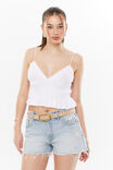 Ollie Shirred Cami, WHITE - alternate image 2