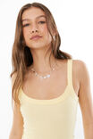 Riri Scoop Neck Tank, GOLDEN BUTTER - alternate image 4