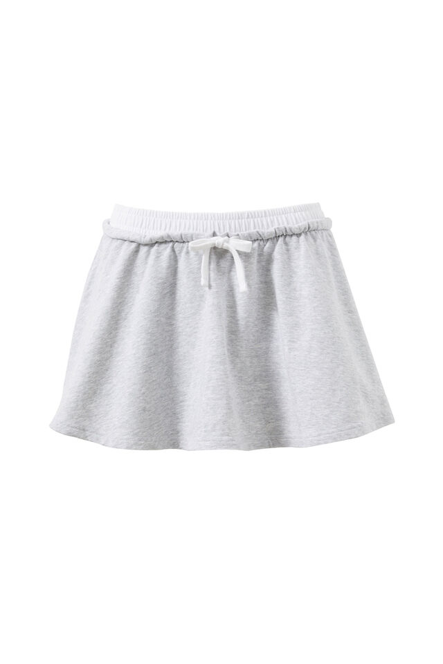 Penny Fleece Mini Skirt, GREY MARLE