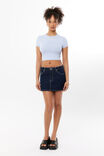 Luxe Cropped Short Sleeve Top, DELICATE BLUE - alternate image 2