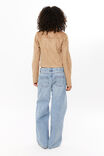 Hailey Faux Suede Jacket, TAUPE - alternate image 3