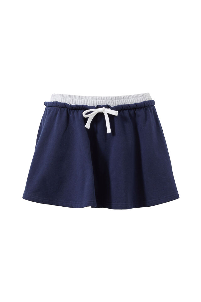 Penny Fleece Mini Skirt, MIDNIGHT NAVY