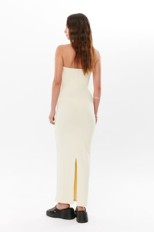 Super Smooth Strapless Maxi Dress, ICED YELLOW