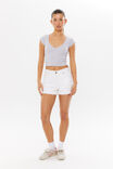 Penny Cropped Tee, GREY MARLE - alternate image 1