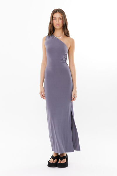 Soft One Shoulder Maxi Dress, ZEPHYR BLUE